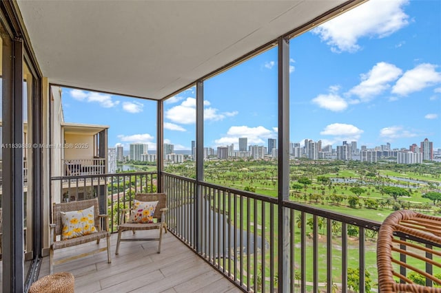 20379 W Country Club Dr Unit Ph38, Aventura, FL 33180 - balcony featuring a view of skyline