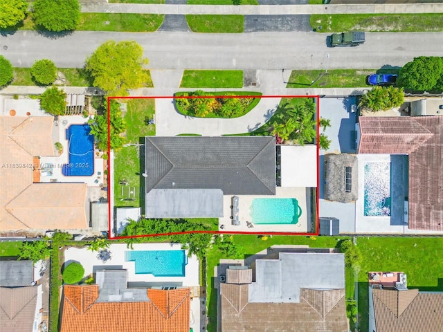13305 SW 22nd Ter, Miami, FL 33175 - view of property location with a pool area and property boundaries highlighted