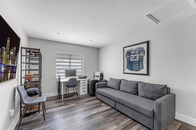 13305 SW 22nd Ter, Miami, FL 33175 - home office featuring wood finished floors and attic access