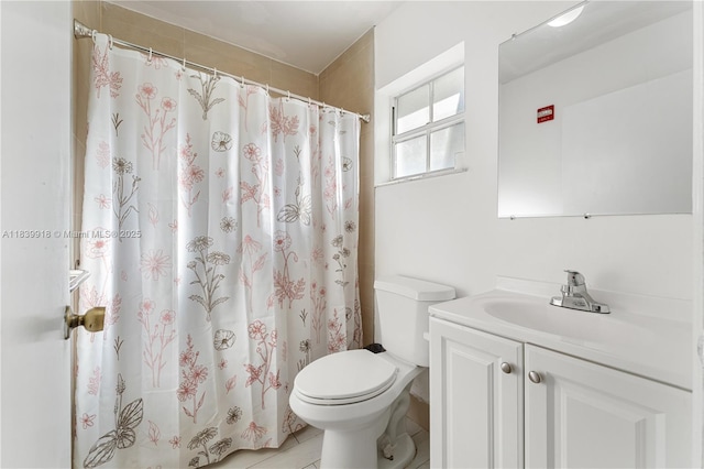 14213 SW 100th Ln, Miami, FL 33186 - full bathroom featuring vanity, curtained shower, and tile patterned flooring