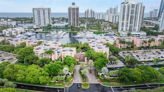 19701 E Country Club Dr Unit 5104, Aventura, FL 33180 - view of urban area featuring a nearby body of water and numerous boat docks