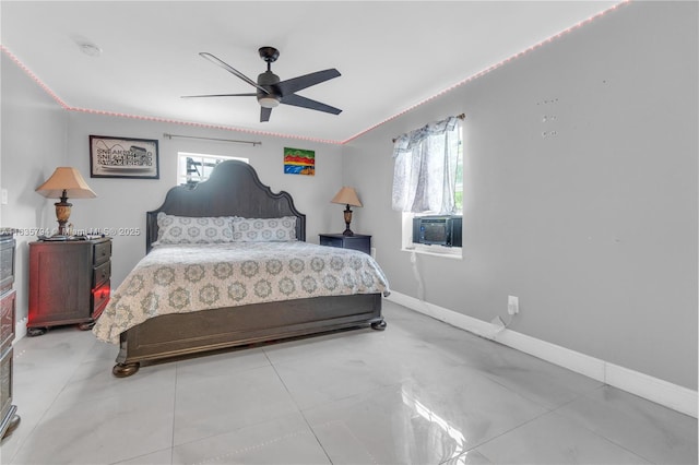 1340 NW 128th St, North Miami, FL 33167 - bedroom featuring ceiling fan and cooling unit
