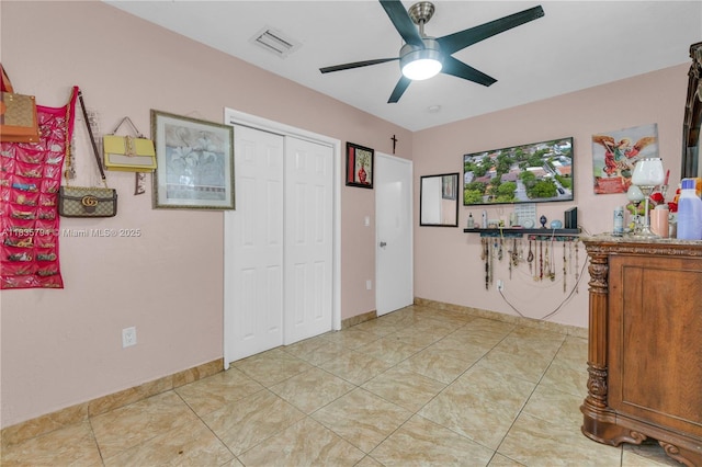 1340 NW 128th St, North Miami, FL 33167 - bedroom with a closet and ceiling fan