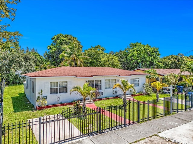 1315 NE 146th St, Miami, FL 33161 - ranch-style home with a fenced front yard and stucco siding
