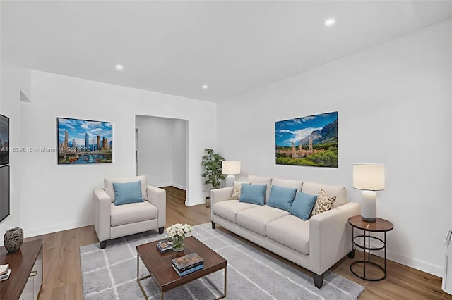 1315 NE 146th St, Miami, FL 33161 - living area featuring wood finished floors and recessed lighting
