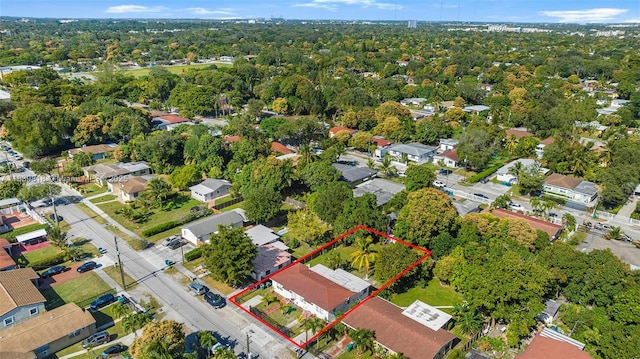 1315 NE 146th St, Miami, FL 33161 - aerial overview of property's location with property parcel outlined