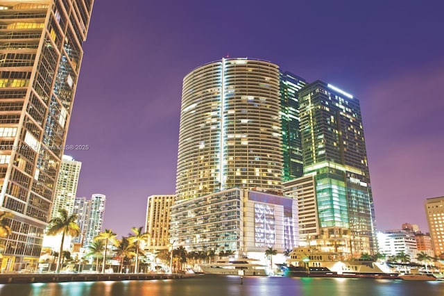 200 Biscayne Boulevard Way Unit 502, Miami, FL 33131 - property at night with a view of city lights and a water view