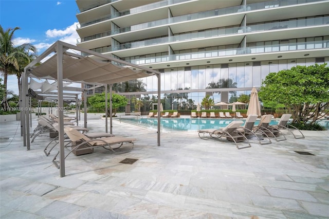 18975 Collins Ave Unit 1105, Sunny Isles Beach, FL 33160 - community pool with a patio area