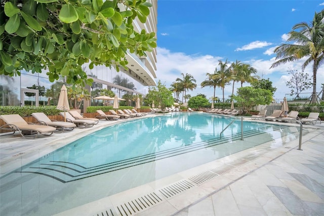 18975 Collins Ave Unit 1105, Sunny Isles Beach, FL 33160 - community pool featuring a patio