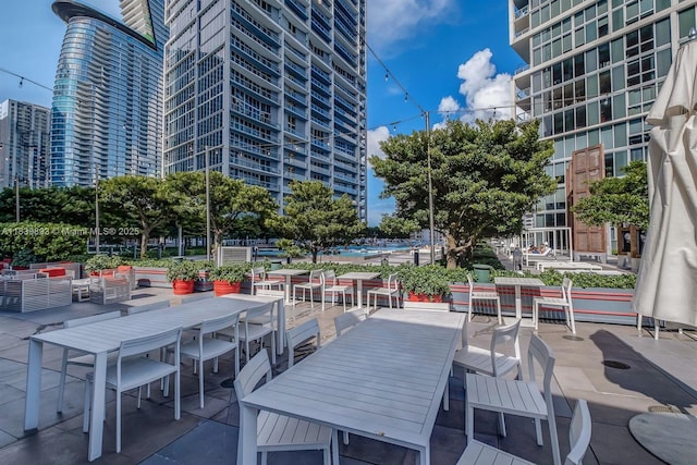 485 Brickell Ave Unit 2908, Miami, FL 33131 - view of patio with outdoor dining area