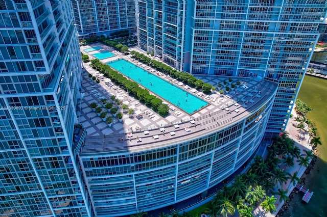485 Brickell Ave Unit 2908, Miami, FL 33131 - drone / aerial view of a pool area