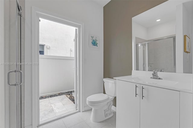 14864 SW 163rd Ter, Miami, FL 33187 - full bath with vanity, a stall shower, and tile patterned floors