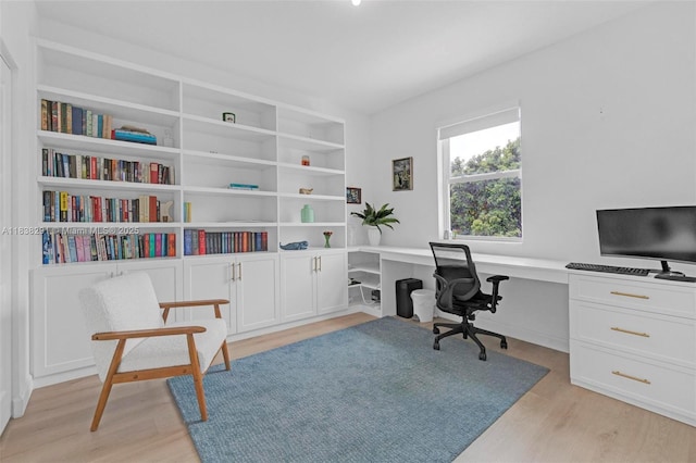 14864 SW 163rd Ter, Miami, FL 33187 - office with light wood-style flooring and built in study area