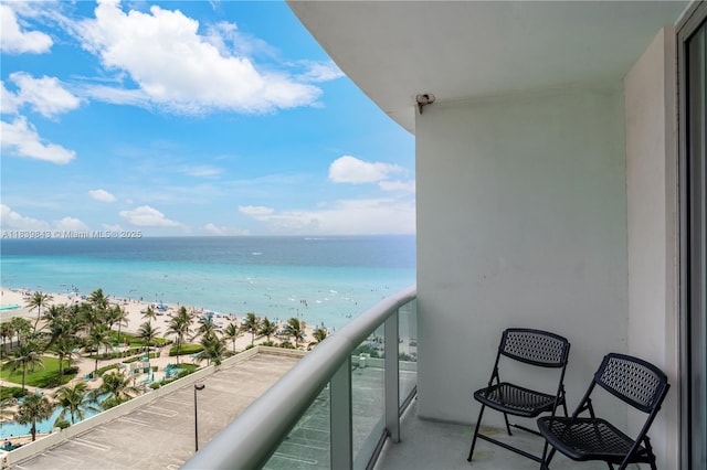 3901 S Ocean Dr Unit 10C, Hollywood, FL 33019 - balcony with view of water and beach