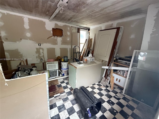 6550 SW 56th St, Davie, FL 33314 - kitchen with tile patterned floors and wooden ceiling