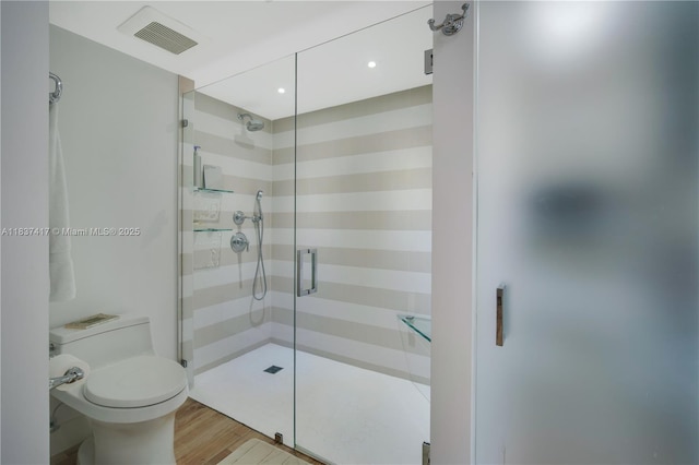 700 Coral Way Unit 4, Coral Gables, FL 33134 - full bathroom featuring a shower stall and wood finished floors
