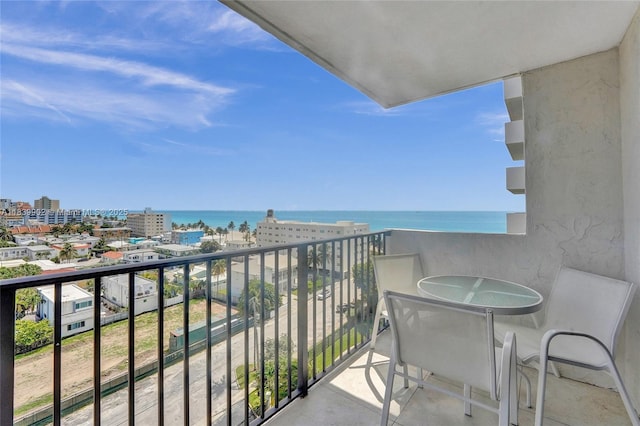 1201 S Ocean Dr Unit 904N, Hollywood, FL 33019 - balcony featuring a water view and a city view
