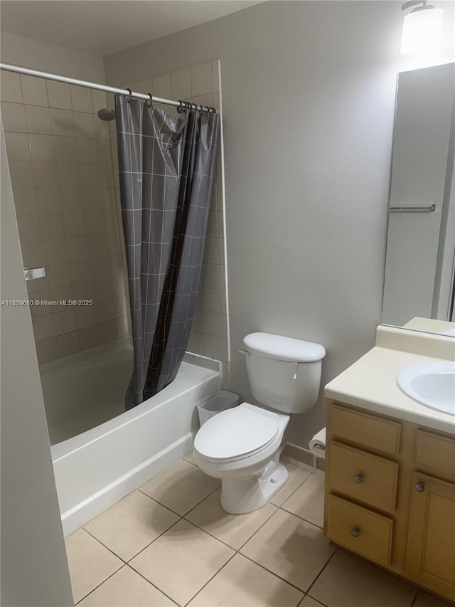 6001 SW 70th St Unit 304, South Miami, FL 33143 - bathroom with vanity, tile patterned floors, and shower / bath combination with curtain
