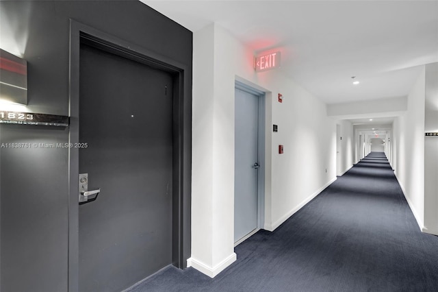 325 S Biscayne Blvd Unit 1823, Miami, FL 33131 - hall featuring carpet and baseboards