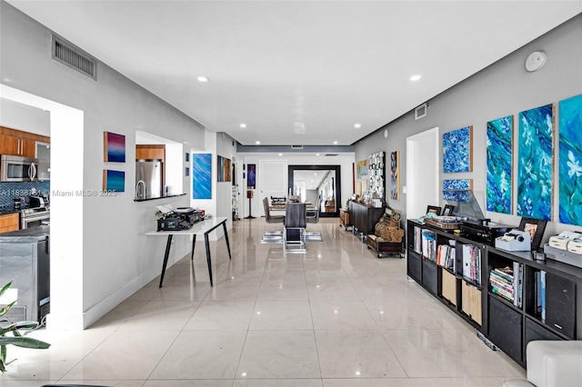 325 S Biscayne Blvd Unit 1823, Miami, FL 33131 - living area featuring recessed lighting