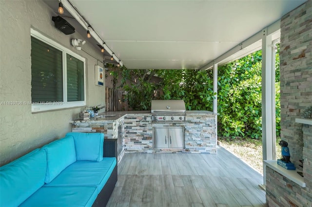 11940 NW 33rd St, Sunrise, FL 33323 - wooden deck featuring outdoor lounge area and exterior kitchen