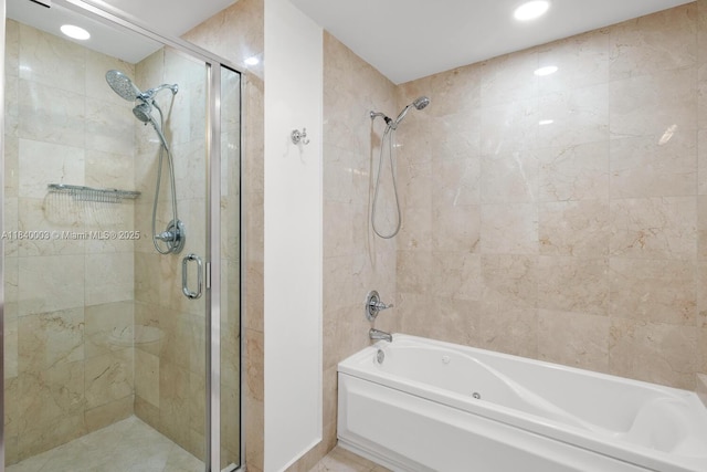 20 Calabria Ave Unit 505, Coral Gables, FL 33134 - full bath with recessed lighting and tiled shower / bath combo