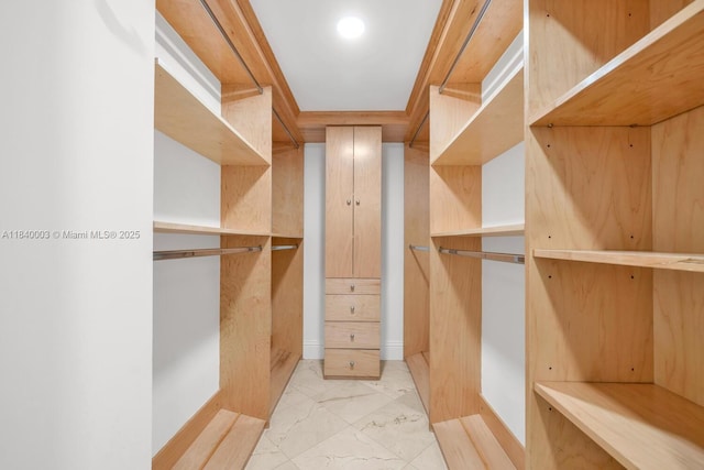 20 Calabria Ave Unit 505, Coral Gables, FL 33134 - walk in closet featuring light marble finish flooring