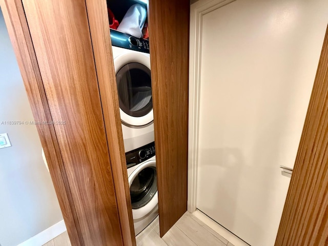 300 Sunny Isles Blvd Unit 4-1806, Sunny Isles Beach, FL 33160 - washroom featuring stacked washer and clothes dryer