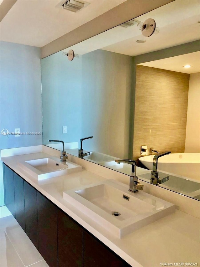 300 Sunny Isles Blvd Unit 4-1806, Sunny Isles Beach, FL 33160 - bathroom with double vanity and a tub