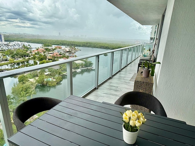 300 Sunny Isles Blvd Unit 4-1806, Sunny Isles Beach, FL 33160 - balcony featuring a water view and a view of city