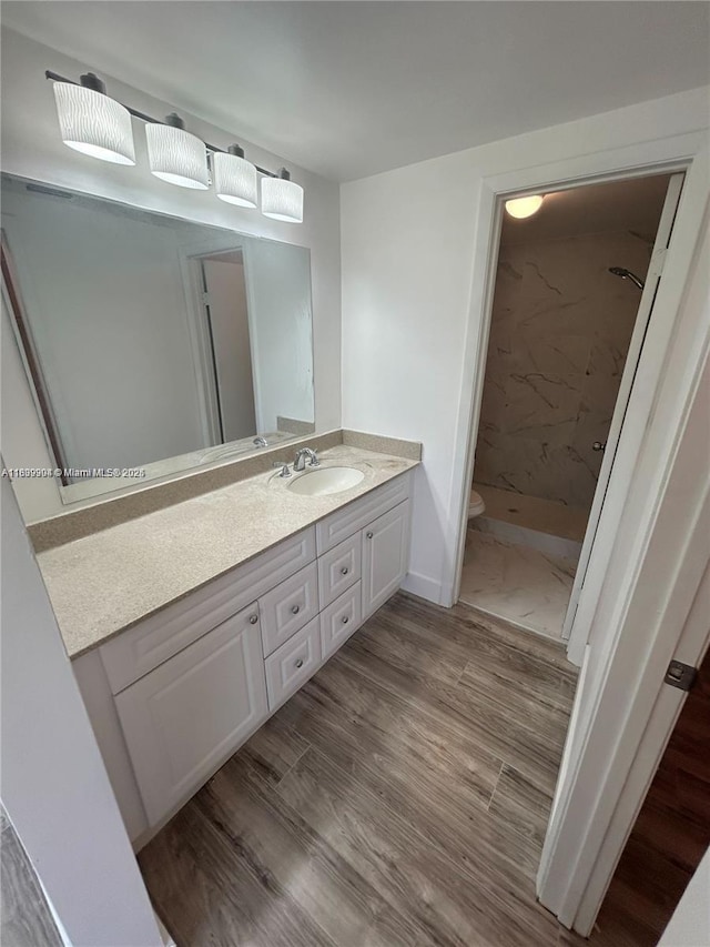 4632 NW 90th Ave, Sunrise, FL 33351 - full bath featuring a shower stall, vanity, and marble look tiles