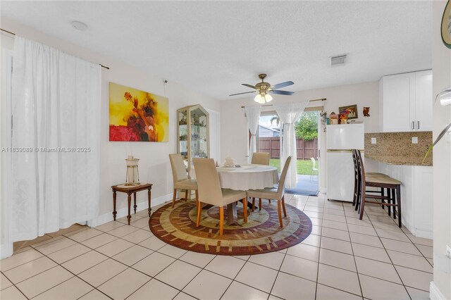 18030 SW 153rd Ct, Miami, FL 33187 - dining space with a ceiling fan and light tile patterned flooring