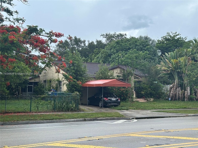 1739 SW 12th Ave, Miami, FL 33129 - view of front of property with a detached carport and driveway