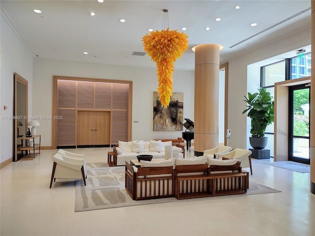 445 Grand Bay Dr Unit 601, Key Biscayne, FL 33149 - common area featuring recessed lighting