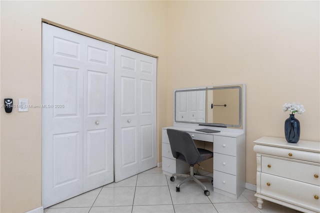1710 SW 100th Ter, Davie, FL 33324 - office featuring light tile patterned flooring and baseboards