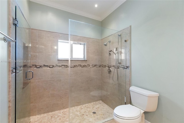 1710 SW 100th Ter, Davie, FL 33324 - bathroom featuring a stall shower and ornamental molding