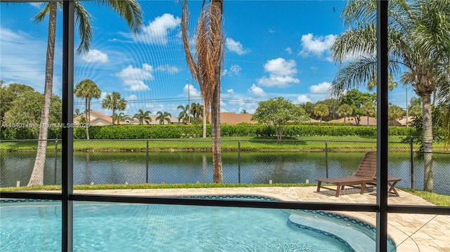 1710 SW 100th Ter, Davie, FL 33324 - view of swimming pool with a water view