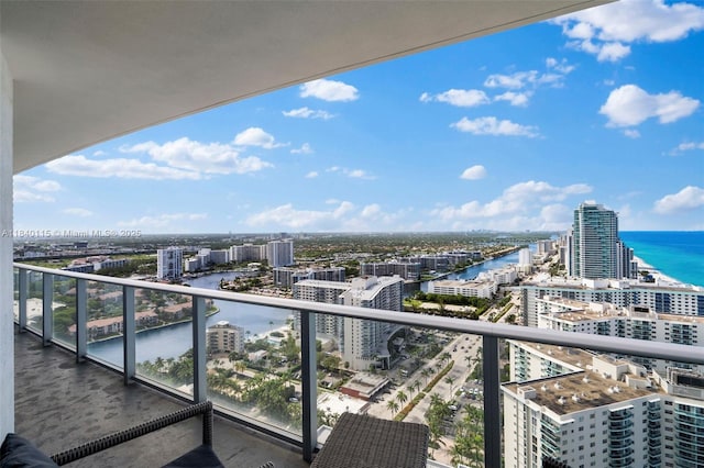 4111 S Ocean Dr Unit 2906, Hollywood, FL 33019 - balcony featuring a view of city and a water view