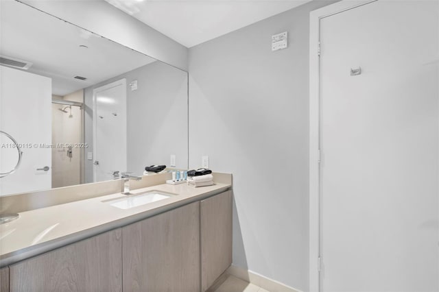 4111 S Ocean Dr Unit 2906, Hollywood, FL 33019 - bathroom with vanity and baseboards