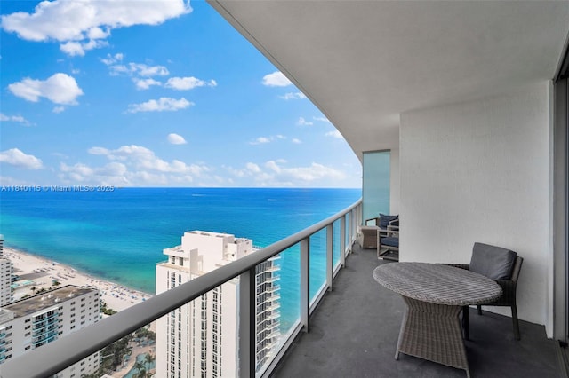 4111 S Ocean Dr Unit 2906, Hollywood, FL 33019 - balcony with view of water and beach