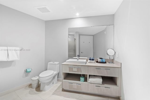 4111 S Ocean Dr Unit 2906, Hollywood, FL 33019 - bathroom with vanity and tile patterned floors