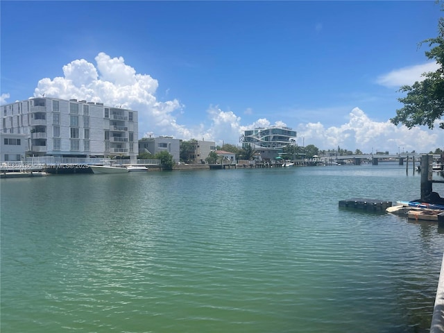 8300 Byron Ave Unit 5, Miami Beach, FL 33141 - water view featuring a dock