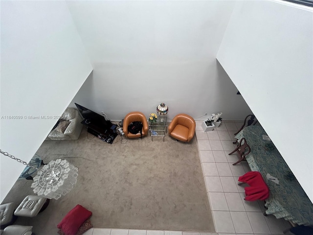 324 Poinciana Dr Unit 906, Sunny Isles Beach, FL 33160 - staircase with tile patterned floors