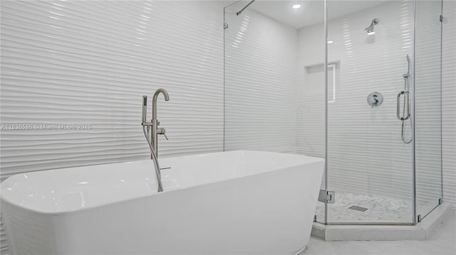 20201 E Country Club Dr Unit 1202, Aventura, FL 33180 - bathroom with a freestanding tub and a stall shower