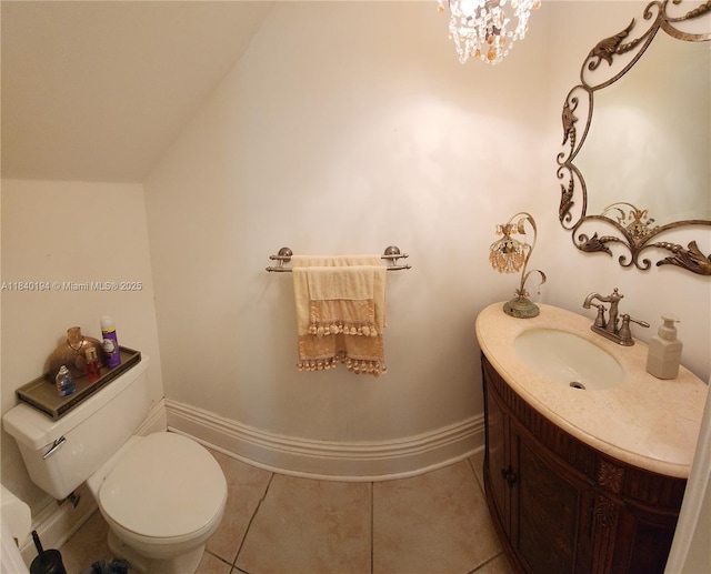 9057 SW 157th Path, Miami, FL 33196 - bathroom featuring vanity, a chandelier, and tile patterned floors