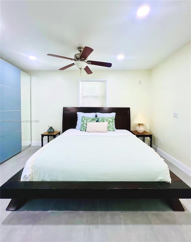 9130 SW 17th Ter, Miami, FL 33165 - bedroom with recessed lighting and a ceiling fan