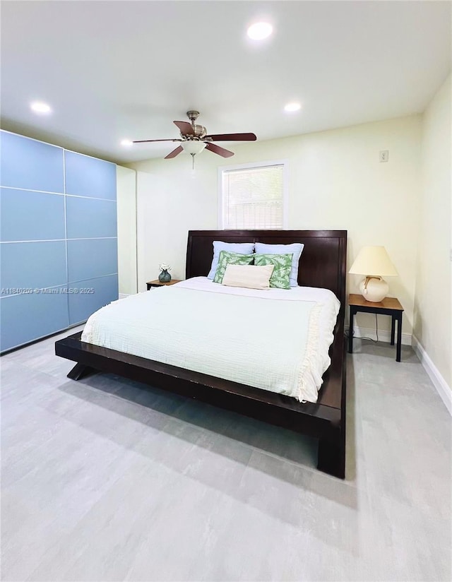 9130 SW 17th Ter, Miami, FL 33165 - bedroom with a ceiling fan and recessed lighting