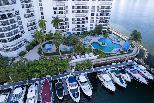 3530 Mystic Pointe Dr Unit 2014, Aventura, FL 33180 - drone / aerial view of apartment complex and a nearby body of water