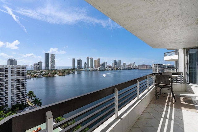 3530 Mystic Pointe Dr Unit 2014, Aventura, FL 33180 - balcony with a view of skyline and a water view