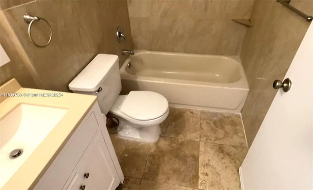 3690 N 56th Ave Unit 916, Hollywood, FL 33021 - full bathroom featuring vanity, tile patterned floors, and washtub / shower combination